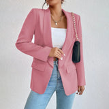 Women's Longline Blazer Open Front Long Sleeve - Work Office