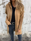 Women's Longline Hooded Cardigan Long Sleeve Zip Front – Travel Day