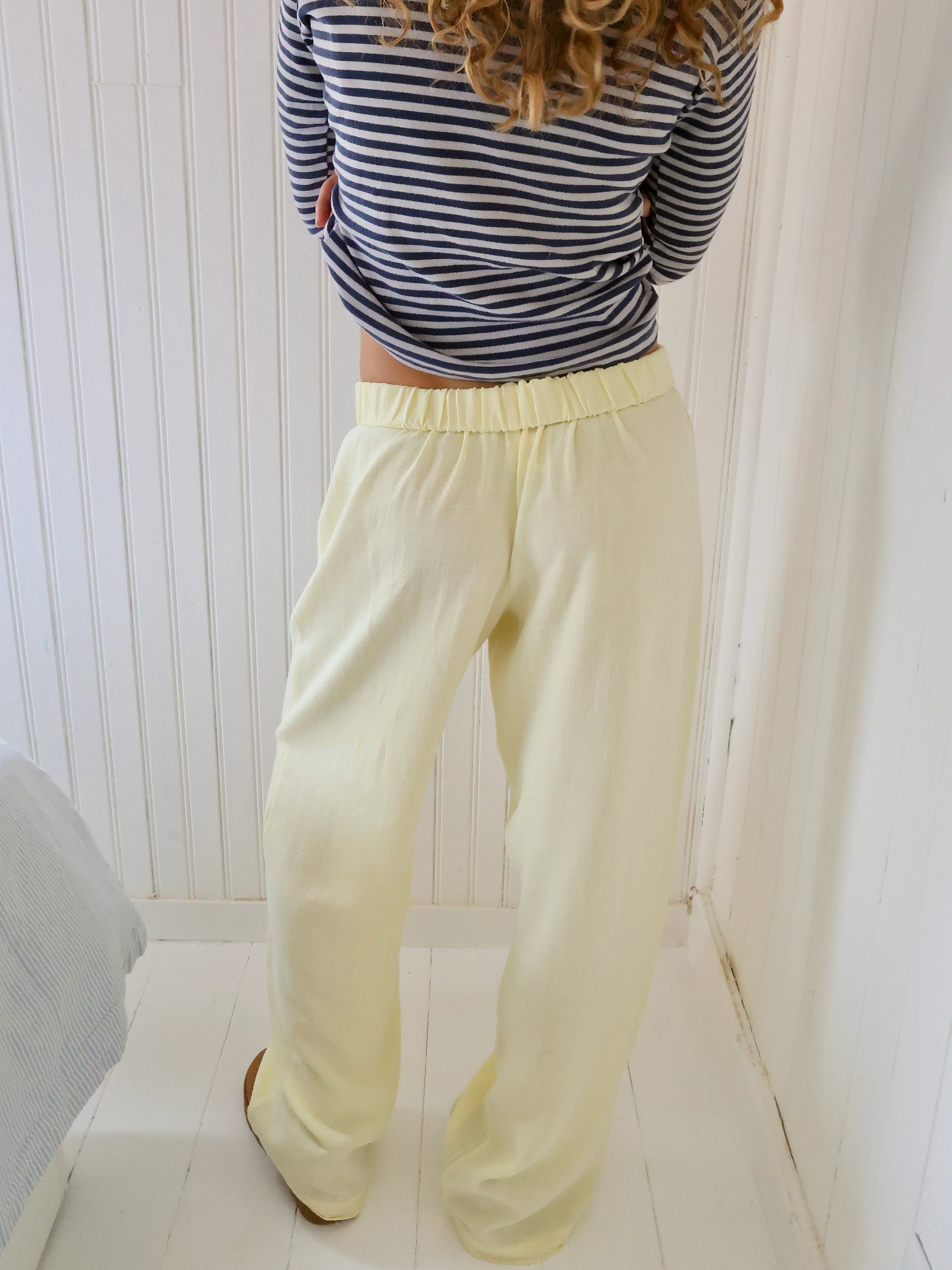 Women's Lounge Pants Full Length Side Pockets Gathered Edge – Indoor Leisure