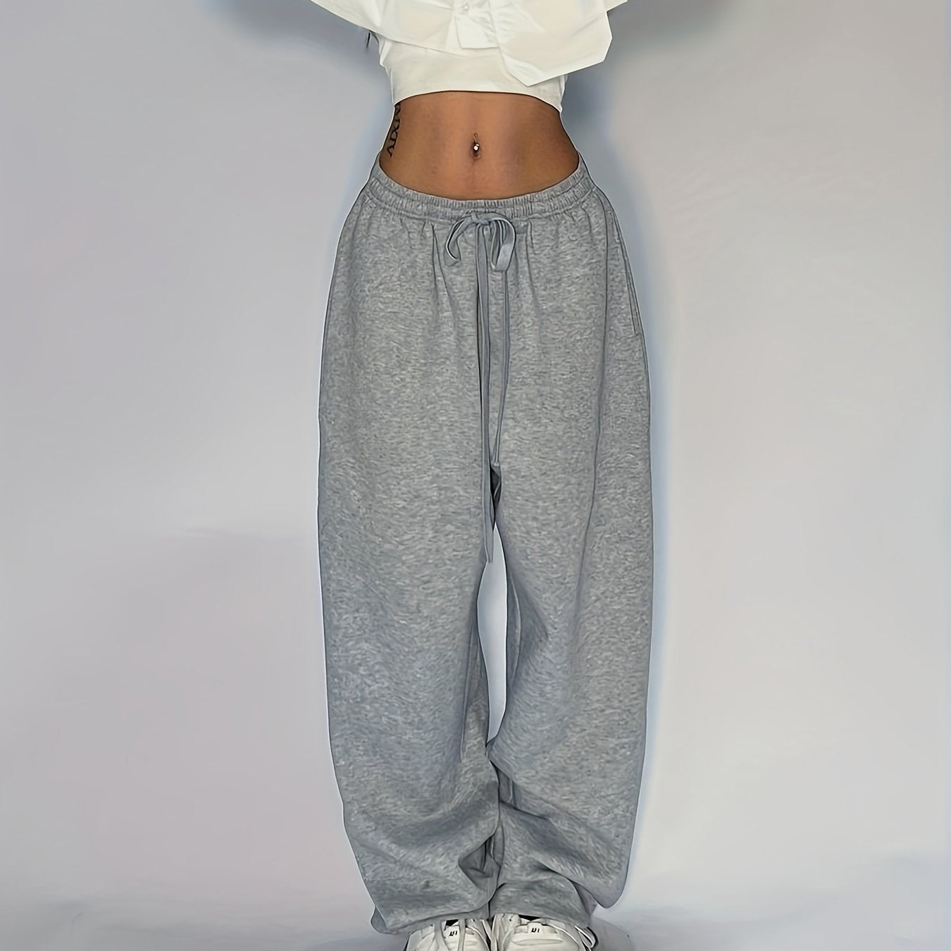 Women's Lounge Sweatpants Elastic Waist Drawstring – Streetwear Style