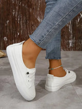 Women's Low Top Sneakers Closed Toe Lace Up – Night Out