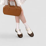 Women's Mary Jane Shoes Buckle Strap Round Toe Low Heel – Going Out