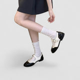 Women's Mary Jane Shoes Buckle Strap Round Toe Low Heel – Going Out