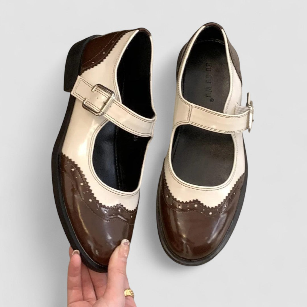 Women's Mary Jane Shoes Buckle Strap Round Toe Low Heel – Going Out