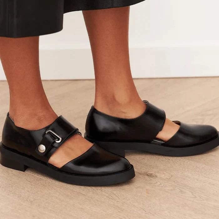 Women's Mary Jane Shoes Buckle Strap Round Toe Low Heel – Office Days