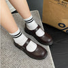 Women's Mary Jane Shoes Closed Toe Buckle Strap Raised Sole – Casual Wear