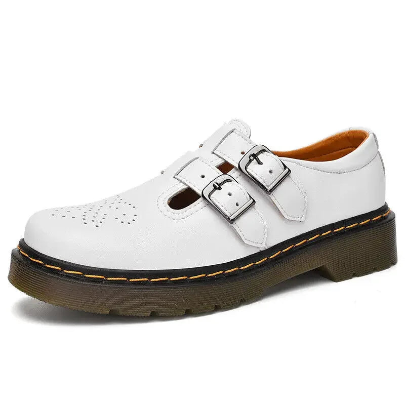 Women's Mary Jane Shoes Closed Toe Double Buckle Strap Raised Sole – Casual Wear