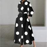 Women's Maxi Dress Collared V Neck Elbow Sleeve – Daytime Events