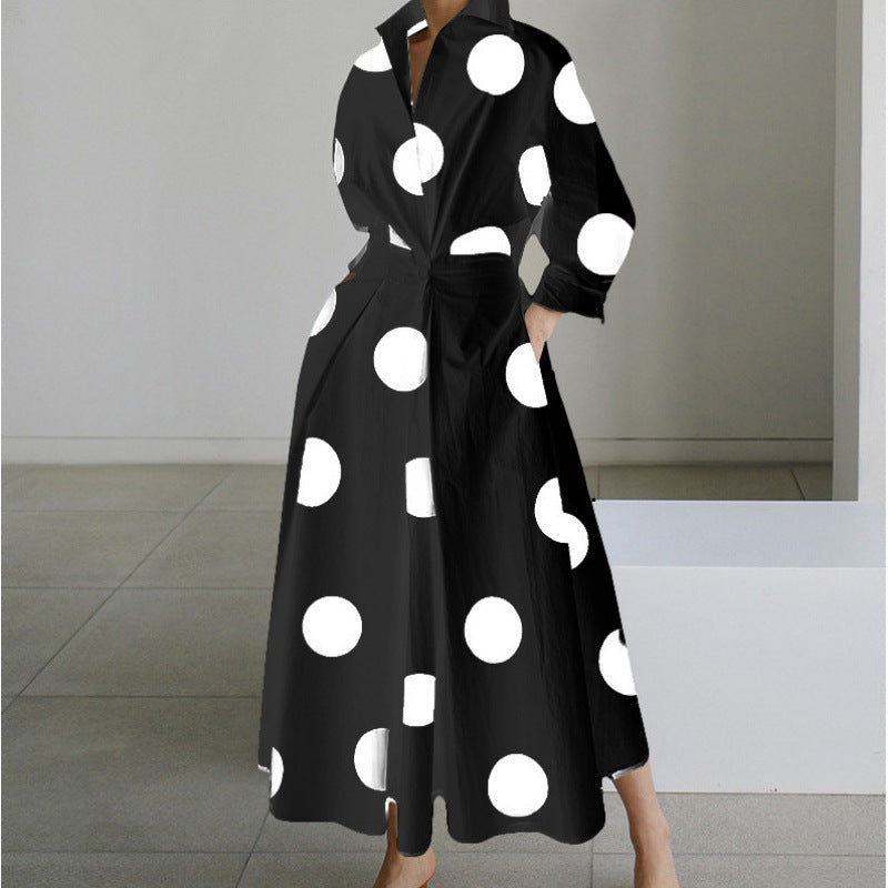 Women's Maxi Dress Collared V Neck Elbow Sleeve – Daytime Events