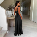 Women's Maxi Dress Cut Out V Neck Sleeveless – Wedding Guest