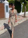 Women's Maxi Dress Twist Front V Neck – Wedding Guest Dress Summer