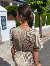Women's Maxi Dress Twist Front V Neck – Wedding Guest Dress Summer
