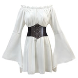Women's Medieval Renaissance Costume Off Shoulder Bell Sleeve – Halloween Banquet