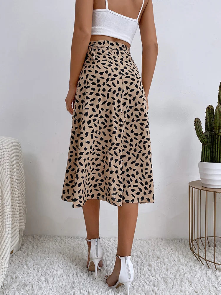 Women's Midi Skirt High Waist Wrap – Garden Party