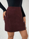 Women's Mini Skirt High Waist Side Zip – Office Wear
