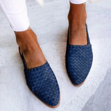 Women's Mule Loafers Woven Closed Toe Slip On Flat Sole – Everyday