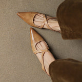 Women's Mule Shoes Pointed Toe Cross Strap Backless – Going Out