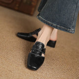 Women's Mule Shoes Square Toe Block Heel Backless – Going Out