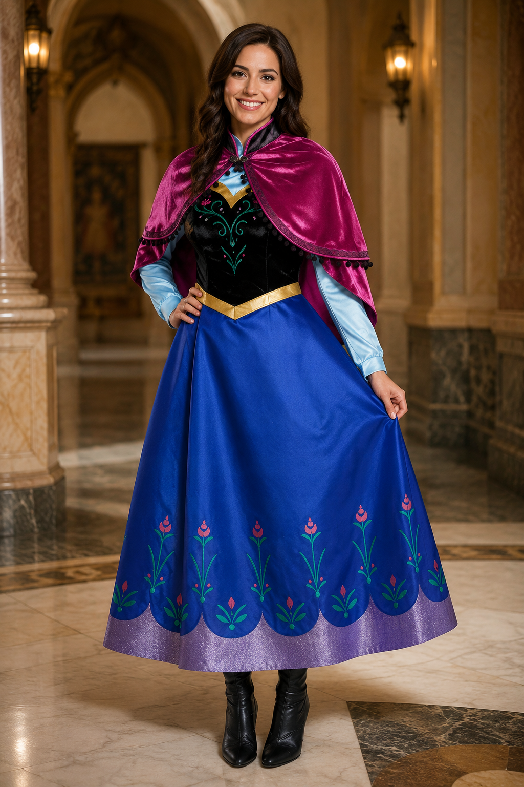 Women's Nordic Princess Costume Long Sleeve Shawl – Halloween Fantasy Event