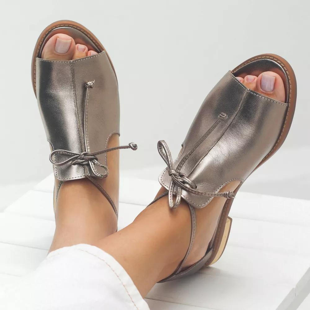 Women's Open Toe Flat Sandals Lace Tie Ankle Strap – Summer Casual