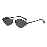 Women's Oval Sunglasses Angular Slim Frame Tinted Lens – Going Out