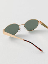 Women's Oval Sunglasses Thin Frame Tinted Lens – Beach Vacation