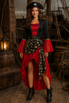 Women's Pirate Costume Long Sleeves Lace-Up Hat – Halloween Party