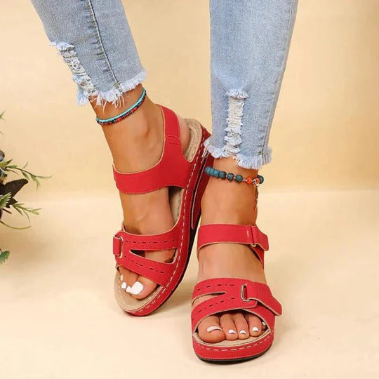 Women's Platform Sandals Open Toe Adjustable Buckle Strap – Beach Vacation