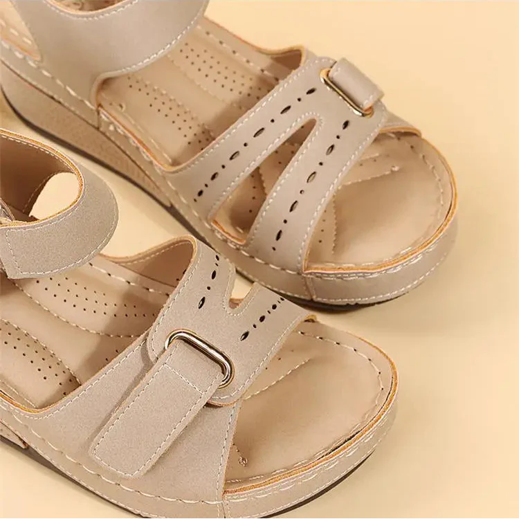 Women's Platform Sandals Open Toe Adjustable Buckle Strap – Beach Vacation