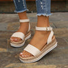 Women's Platform Sandals Open Toe Ankle Strap – Beach Vacation Summer