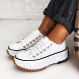 Women's Platform Sneakers Low Top Lace Up – Going Out