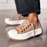 Women's Platform Sneakers Low Top Lace Up – Going Out