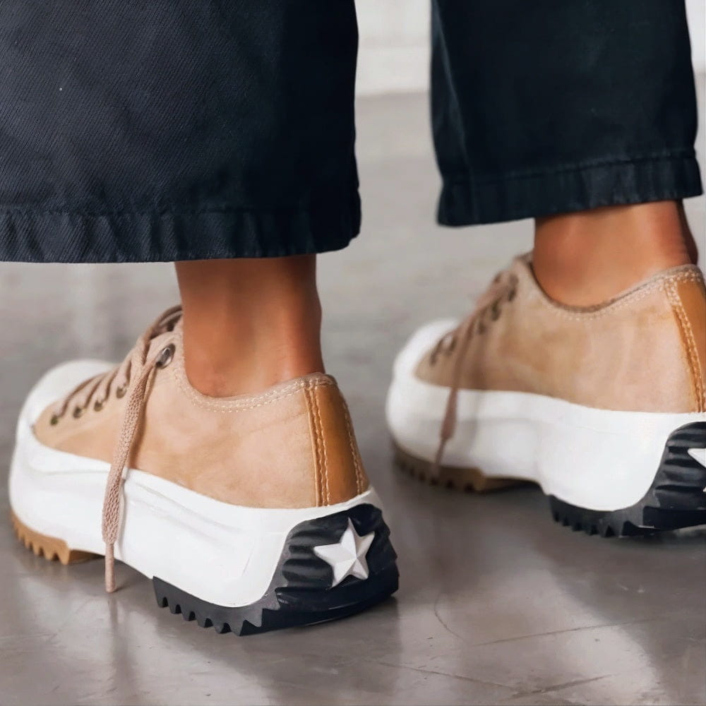 Women's Platform Sneakers Low Top Lace Up – Going Out