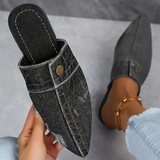 Women's Pointed Toe Mule Loafers Slip On Flat – Versatile Daily Use
