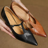 Women's Pointed Toe Pumps T Strap Side Buckle – Formal Events