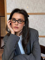Women's Reading Glasses Oval Frame Clear Lens – Going Out Office
