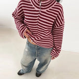 Women's Ribbed Cardigan Full Zip High Collar Flare Sleeve - Casual