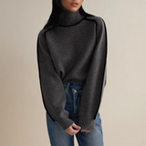 Women's Ribbed Knit Sweater Turtleneck Long Sleeve – Winter Casual Wear