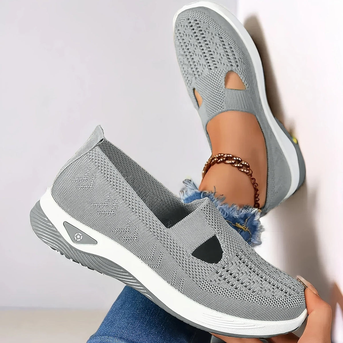 Women’s Shoes Cutout Upper Perforated Front Raised Sole – Botanical Garden Walks