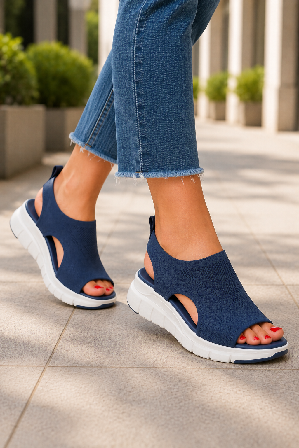Women’s Shoes Open Toe Cutout Slingback – Seaside Walks