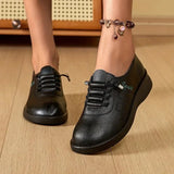 Women’s Shoes Round Toe Lace-Up Stitched Panels – Neighborhood Shopping