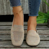 Women’s Shoes Slip-On Openwork Square Toe Low Heel – Art Fair Visit
