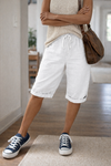 Women's Shorts Knee Length Straight Leg Drawstring – Beach Vacation Summer