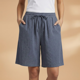 Women's Shorts Tie Front Wide Leg Side Pockets Mid Length – Farmers Market