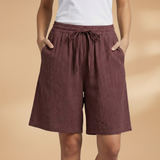 Women's Shorts Tie Front Wide Leg Side Pockets Mid Length – Farmers Market