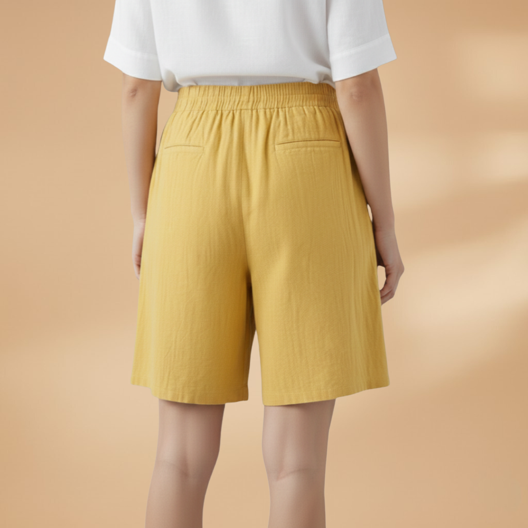 Women's Shorts Tie Front Wide Leg Side Pockets Mid Length – Farmers Market