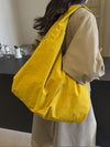 Women's Shoulder Bag Oversized Tote Zip Pocket Wide Strap – Travel
