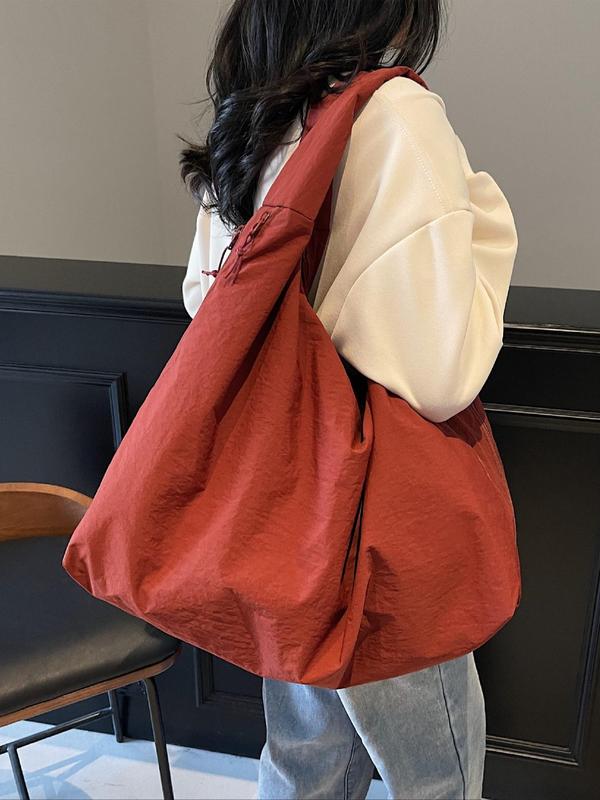 Women's Shoulder Bag Oversized Tote Zip Pocket Wide Strap – Travel