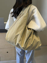 Women's Shoulder Bag Oversized Tote Zip Pocket Wide Strap – Travel
