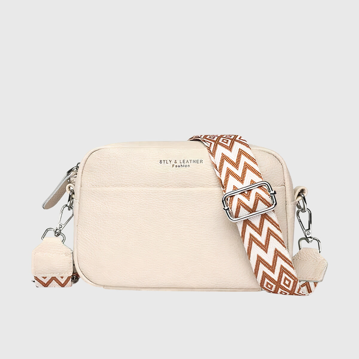 Women’s Shoulder Bag Rectangular Shape Adjustable Strap Exterior Pockets – Museum Days